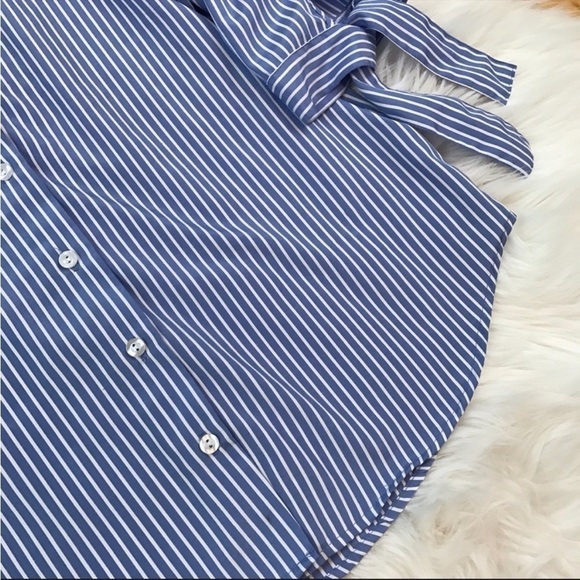 Haute Project Blue Striped Off The Shoulder Top - Picture 7 of 11